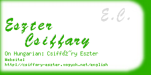 eszter csiffary business card